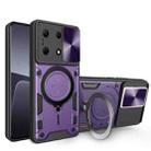 For Infinix Note 30 4G/5G CD Texture Sliding Camshield Magnetic Holder Phone Case(Purple) - 1