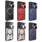 For Infinix Smart 8 Plus CD Texture Sliding Camshield Magnetic Holder Phone Case(Blue) - 2