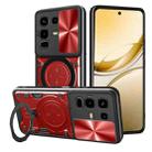 For Infinix Note 50s CD Texture Sliding Camshield Magnetic Holder Phone Case(Red) - 1