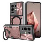 For Infinix Note 50x CD Texture Sliding Camshield Magnetic Holder Phone Case(Pink) - 1