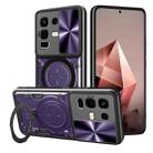 For Infinix Note 50x CD Texture Sliding Camshield Magnetic Holder Phone Case(Purple) - 1