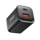 JOYROOM TCF08 30W USB+USB-C / Type-C Dual Port Charger, Plug:US Plug(Black) - 1