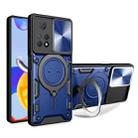 For Xiaomi Redmi Note 11 Pro CD Texture Sliding Camshield Magnetic Holder Phone Case(Blue) - 1