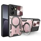 For Xiaomi Redmi 13C 4G CD Texture Sliding Camshield Magnetic Holder Phone Case(Pink) - 1