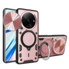 For Xiaomi Redmi A3 CD Texture Sliding Camshield Magnetic Holder Phone Case(Pink) - 1