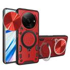 For Xiaomi Redmi A3 CD Texture Sliding Camshield Magnetic Holder Phone Case(Red) - 1