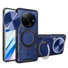 For Xiaomi Redmi A3 CD Texture Sliding Camshield Magnetic Holder Phone Case(Blue) - 1