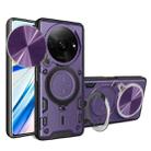 For Xiaomi Redmi A3 CD Texture Sliding Camshield Magnetic Holder Phone Case(Purple) - 1