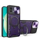 For Xiaomi Mi 11 Lite 4G / 5G CD Texture Sliding Camshield Magnetic Holder Phone Case(Purple) - 1