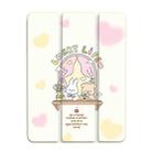 For iPad mini 6 3-Fold 360 Rotation Painted Leather Smart Tablet Case(Bear Bunny) - 1