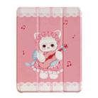 For iPad 10th Gen 10.9 2022 3-Fold 360 Rotation Painted Leather Smart Tablet Case(Guitar Cat) - 1