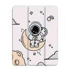 For iPad Pro 11 2022 / 2021 / 2020 3-Fold 360 Rotation Painted Leather Smart Tablet Case(Astronaut) - 1