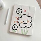 For iPad Pro 11 2022 / 2021 / 2020 3-Fold 360 Rotation Painted Leather Smart Tablet Case(Smile Flower) - 2