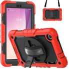 For Lenovo Tab M8 4th Gen Silicone Hybrid PC Tablet Case with Shoulder Strap(Red) - 1