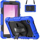 For Lenovo Tab M8 4th Gen Silicone Hybrid PC Tablet Case with Shoulder Strap(Blue) - 1