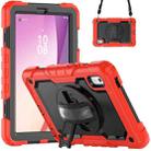 For Lenovo Tab M9 Silicone Hybrid PC Tablet Case with Shoulder Strap(Red) - 1