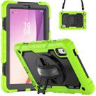 For Lenovo Tab M9 Silicone Hybrid PC Tablet Case with Shoulder Strap(Yellow Green) - 1