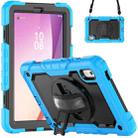 For Lenovo Tab M9 Silicone Hybrid PC Tablet Case with Shoulder Strap(Light Blue) - 1