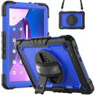 For Lenovo Tab M10 10.1 Gen 3rd Silicone Hybrid PC Tablet Case with Shoulder Strap(Blue PC) - 1