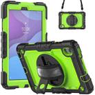 For Lenovo Tab M8 HD 2020/2019 Silicone Hybrid PC Tablet Case with Shoulder Strap(Yellow Green PC) - 1