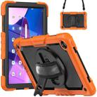 For Lenovo Tab M10 Plus 10.6 Gen 3rd Silicone Hybrid PC Tablet Case with Shoulder Strap(Orange) - 1