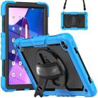 For Lenovo Tab M10 Plus 10.6 Gen 3rd Silicone Hybrid PC Tablet Case with Shoulder Strap(Light Blue) - 1