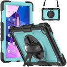 For Lenovo Tab M10 Plus 10.6 Gen 3rd Silicone Hybrid PC Tablet Case with Shoulder Strap(Light Blue PC) - 1