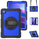 For Lenovo Tab 10.1 / ZhaoYang K10c Silicone Hybrid PC Tablet Case with Shoulder Strap(Blue PC) - 1