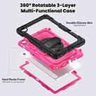 For Lenovo Tab 10.1 / ZhaoYang K10c Silicone Hybrid PC Tablet Case with Shoulder Strap(Rose Red PC) - 3