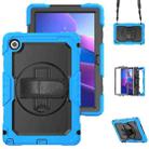 For Lenovo Tab 10.1 / ZhaoYang K10c Silicone Hybrid PC Tablet Case with Shoulder Strap(Light Blue) - 1