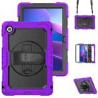 For Lenovo Tab 10.1 / ZhaoYang K10c Silicone Hybrid PC Tablet Case with Shoulder Strap(Purple) - 1