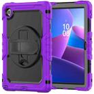 For Lenovo Tab 10.1 / ZhaoYang K10c Silicone Hybrid PC Tablet Case with Shoulder Strap(Purple) - 2