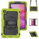 For Lenovo Tab K9 / Tab One Silicone Hybrid PC Tablet Case with Shoulder Strap(Yellow Green) - 1