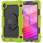 For Lenovo Tab K9 / Tab One Silicone Hybrid PC Tablet Case with Shoulder Strap(Yellow Green) - 2