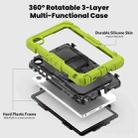 For Lenovo Tab K9 / Tab One Silicone Hybrid PC Tablet Case with Shoulder Strap(Yellow Green) - 3