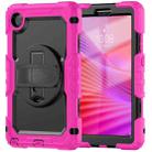 For Lenovo Tab K9 / Tab One Silicone Hybrid PC Tablet Case with Shoulder Strap(Rose Red) - 2