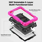 For Lenovo Tab K9 / Tab One Silicone Hybrid PC Tablet Case with Shoulder Strap(Rose Red) - 3
