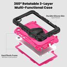For Lenovo Tab K9 / Tab One Silicone Hybrid PC Tablet Case with Shoulder Strap(Rose Red PC) - 3