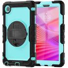 For Lenovo Tab K9 / Tab One Silicone Hybrid PC Tablet Case with Shoulder Strap(Light Blue PC) - 2