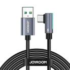 JOYROOM S-AC027A17 3A USB to USB-C/Type-C Elbow Fast Charging Data Cable, Length:2m(Blue) - 1