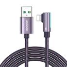 JOYROOM S-AL012A17 2.4A USB to 8 Pin Elbow Fast Charging Data Cable, Length:2m(Purple) - 1