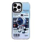 For iPhone 14 Pro Max Astronaut Pattern Shockproof PC Protective Phone Case(White) - 1