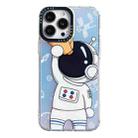 For iPhone 14 Pro Max Astronaut Pattern Shockproof PC Protective Phone Case(White with Telescope) - 1