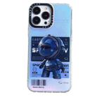 For iPhone 14 Pro Astronaut Pattern Shockproof PC Protective Phone Case(Black) - 1