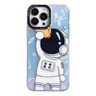For iPhone 14 Pro Astronaut Pattern Shockproof PC Protective Phone Case(White with Telescope) - 1
