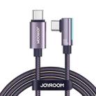 JOYROOM S-CC100A17 100W USB-C/Type-C to USB-C/Type-C Elbow Fast Charging Data Cable, Length:1.2m(Purple) - 1