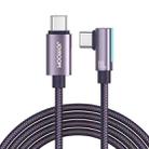 JOYROOM S-CC100A17 100W USB-C/Type-C to USB-C/Type-C Elbow Fast Charging Data Cable, Length:2m(Purple) - 1