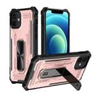 For iPhone 12 Invisible Holder Phone Case(Pink) - 1