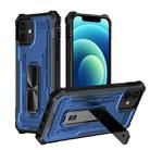 For iPhone 11 Pro Max Invisible Holder Phone Case(Dark Blue) - 1
