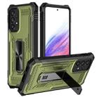 For Samsung Galaxy A53 Invisible Holder Phone Case(Dark Green) - 1